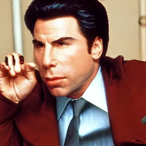 Prompt: john travolta as mafia boss