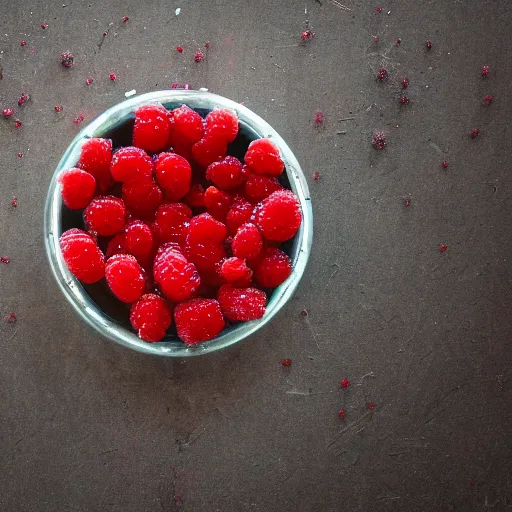 Prompt: high definition photo of a raspberry covered in honey, 4k, ring lighting, studio