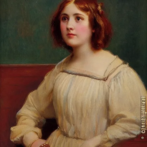 Prompt: photo of young woman by arthur john elsley