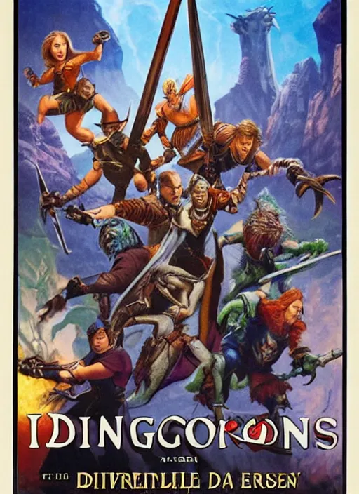 Image similar to movie poster for dungeons and dragons