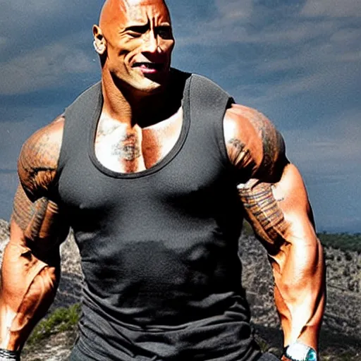 Image similar to Dwayne Johnson as The Rock