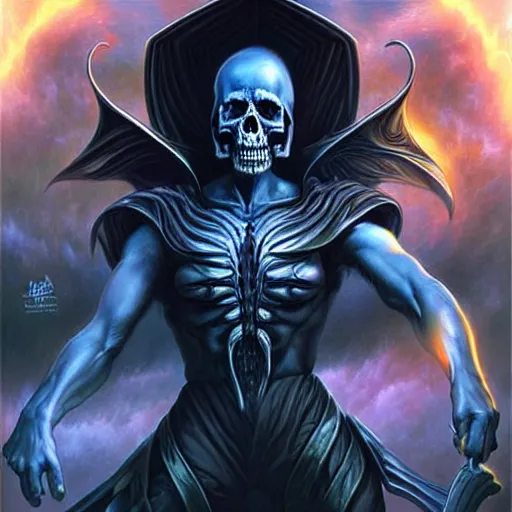 Image similar to Now I have become Death, the destroyer of worlds, artwork by artgerm, art by Jeff Easley