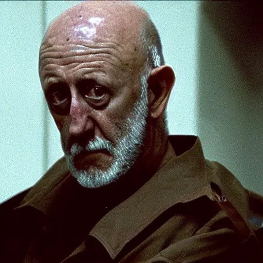 Image similar to mike ehrmantraut in silent hill