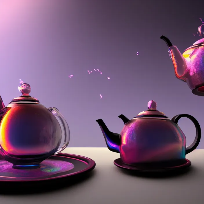 Prompt: tempest in a glass teapot. octane render, trending on artstation, very coherent symmetrical artwork. cinematic, hyper realism, octane render, 8 k, iridescent accents
