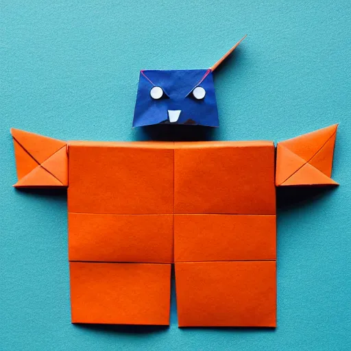 Prompt: robot as origami