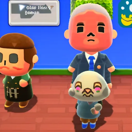 Image similar to Benjamin Netanyahu in Animal Crossing: New Leaf