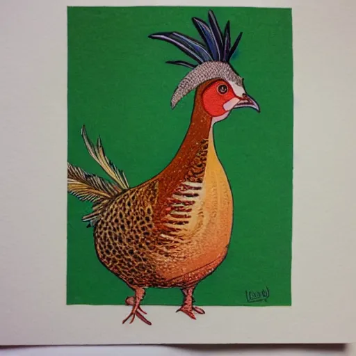 Image similar to pheasant , by lily seika jones Instagram, by rivuletpaper art,