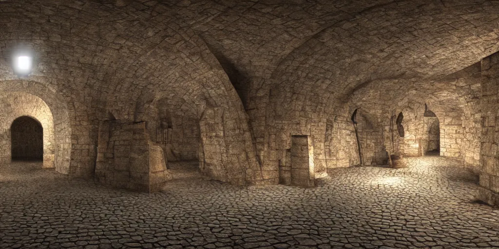 Prompt: medieval underground city, high definition, high detail, photorealistic, 8k,