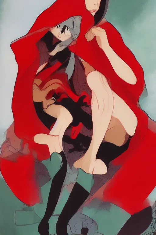 Image similar to little red ridinghood by sho murase