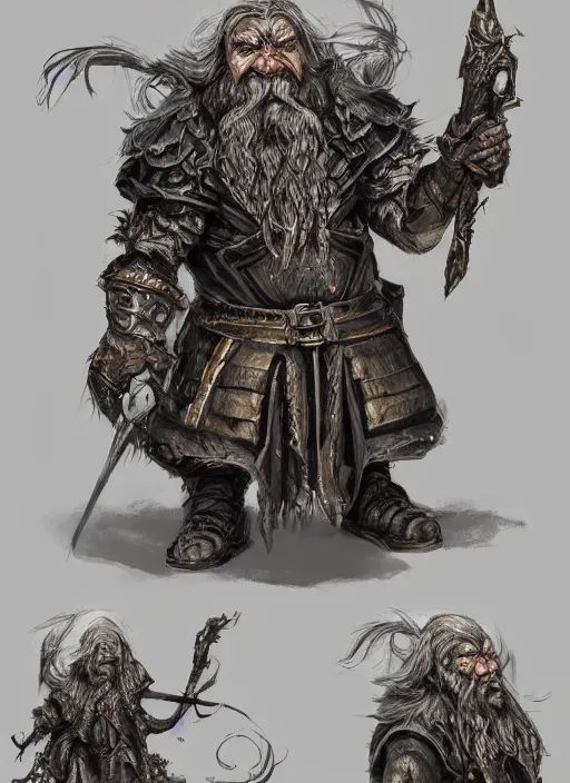 Image similar to a concept art of a angry dwarf from Disciples 2, heavy armor, intricate, detailed, award winning, fantasy, concept art for Disciples 2, insane amount of intricate details, insane original design looks like animal,