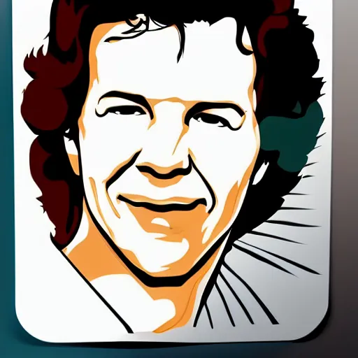 Image similar to Neil Breen portrait, vector, sticker illustration