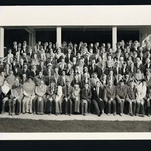 Prompt: large group photo of John Malkoviches