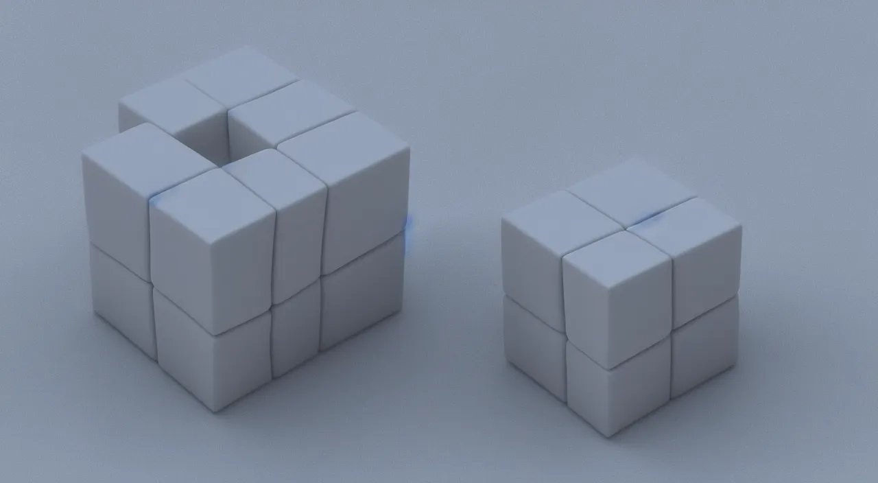 Prompt: 3 d render of a cube