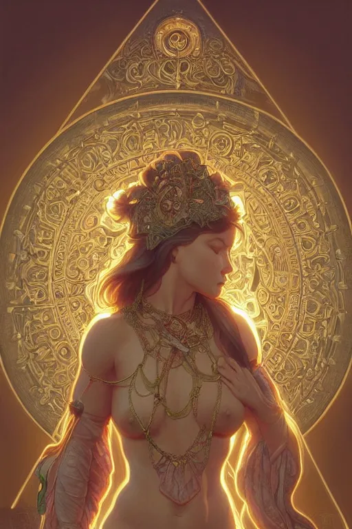 Image similar to no figure!!!!!!! | ultra realistic illustration, a jade statue of sacred geometry, intricate, elegant, highly detailed, digital painting, artstation, concept art, smooth, sharp focus, illustration, art by artgerm and greg rutkowski and alphonse mucha