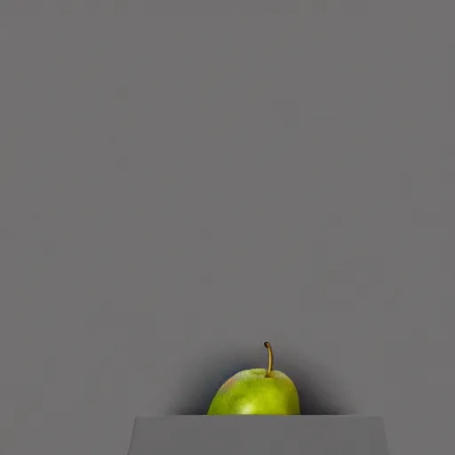 Image similar to centered hyper-realistic single piece of fruit, gray background