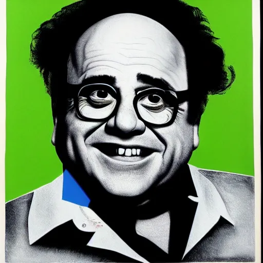 Image similar to danny devito by warhol