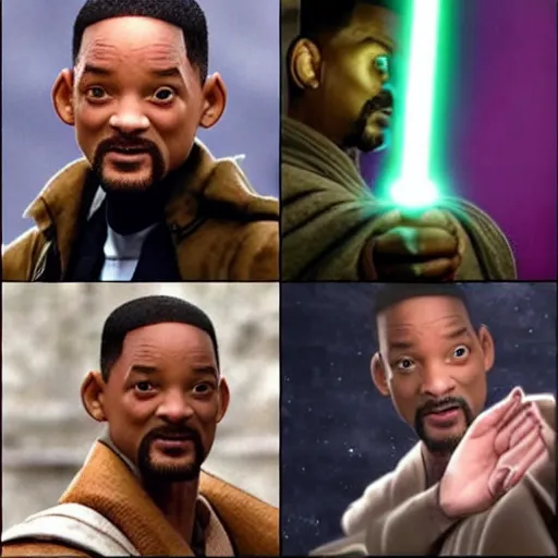 Image similar to will smith as a jedi