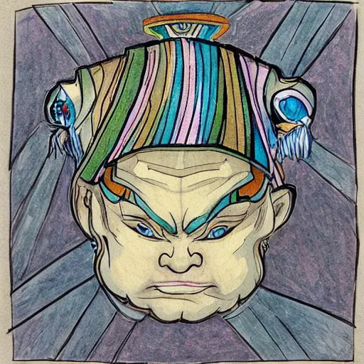 Image similar to pudge from dota 2. ivan bilibin style