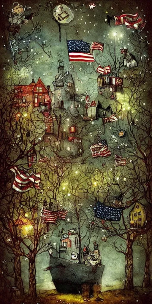 Image similar to a 4 th of july scene by alexander jansson