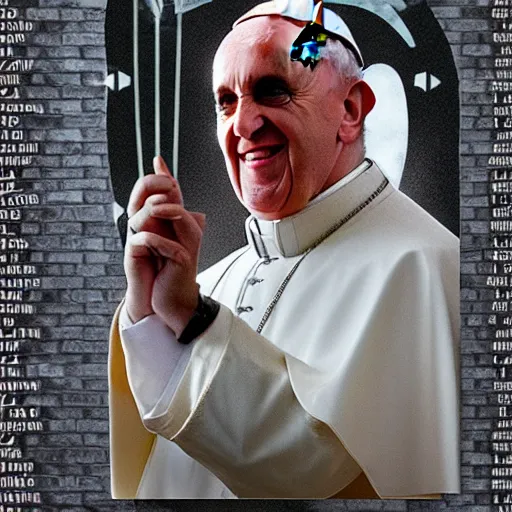 Prompt: the pope in the style of the matrix