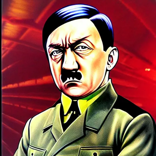 Prompt: Painting of Adolf Hitler, official, detailed, character dragonball, award winning artwork, Akira Toriyama