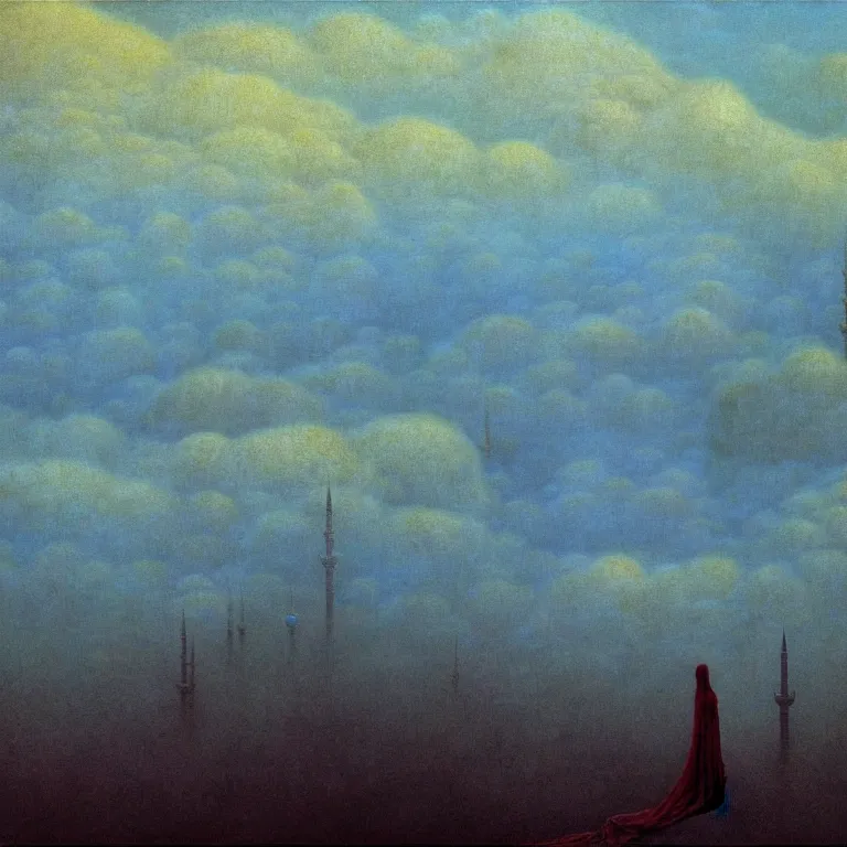 Prompt: a cinematic scene from the istanbul on clouds, solidity and eternity, concept art by beksinski and jean delville, sharp focus, dramatic lighting, ultra hd, hdr, 8 k