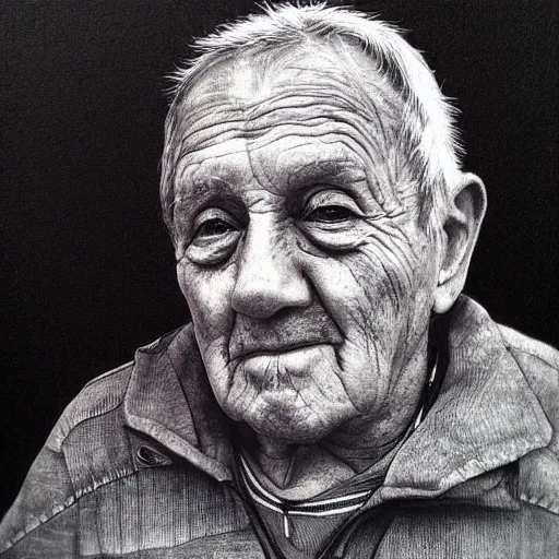 Image similar to “portrait of an old man ballpoint style”