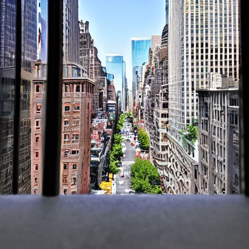 Image similar to view of New York from a portal to the Hell