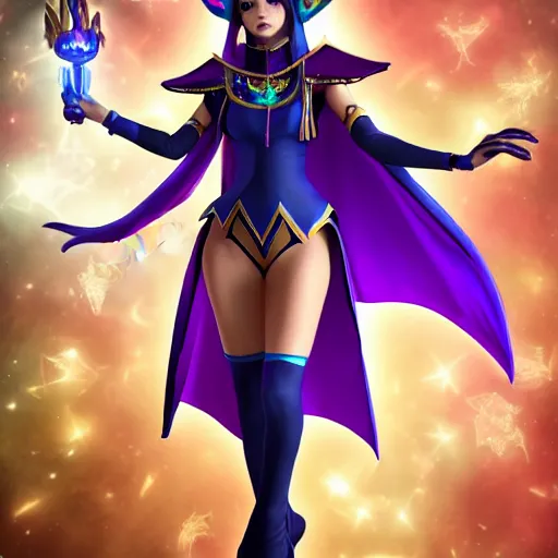 Image similar to beautiful dark magician girl, full body, mystical, ultra detailed, 4k