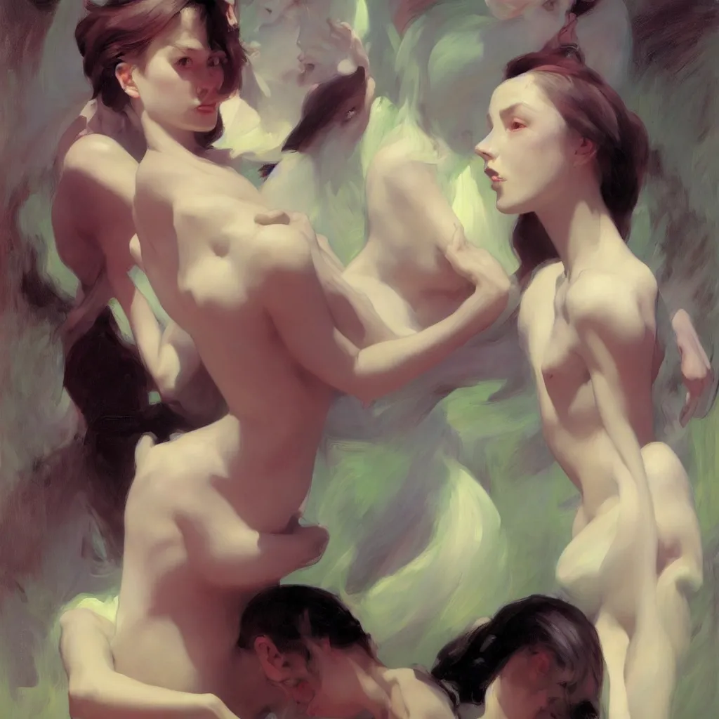 Image similar to yanjun cheng portrait of a beautiful futuristic android by norman rockwell, bouguereau