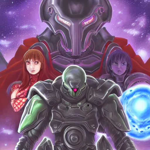 Prompt: semi realistic phantasy star iii : generations of doom game screen battle rendered by stanley artgem and studio ghibli, portrait, artstation,, rpgmaker