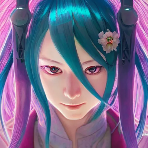 Image similar to perfectly-centered-Portrait of Hatsune Miku, intricate, highly detailed, digital painting, artstation, concept art, smooth, sharp focus, illustration, Unreal Engine 5, 8K, art by artgerm and greg rutkowski and alphonse mucha