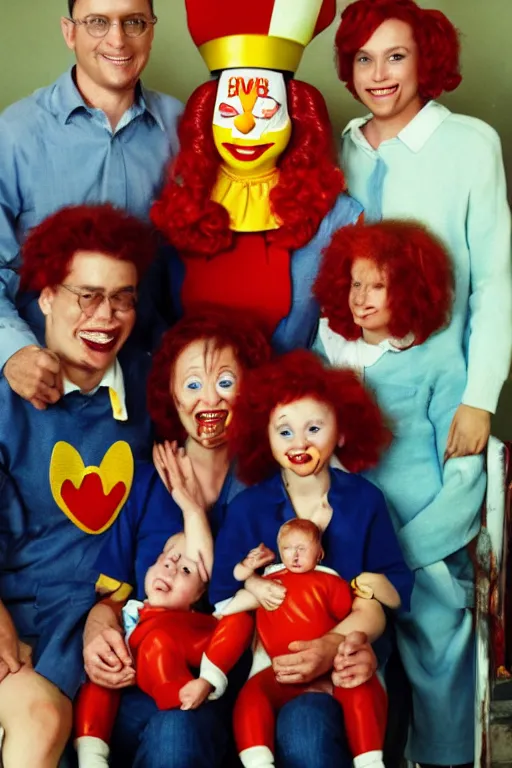 Image similar to family photo of ronald mcdonald