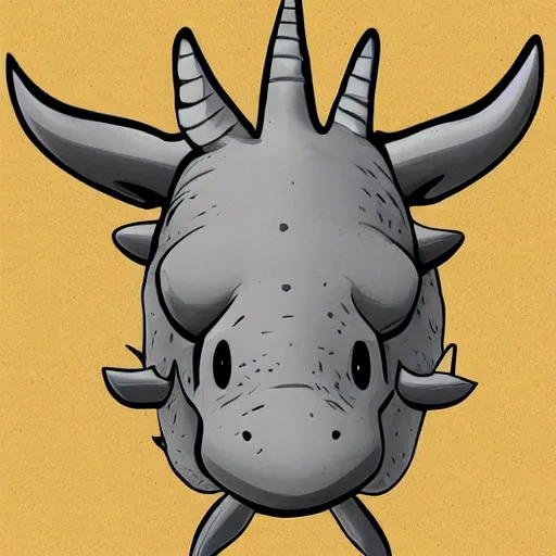 Image similar to 2d simplified triceratops head cute, popular on artstation, popular on deviantart, popular on pinterest