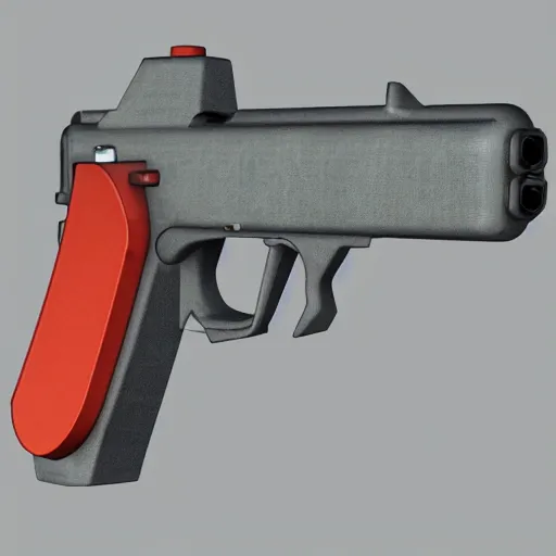 Image similar to A realistic photon pistol from the game Phantasy Star Online 2, HDRI, in game render