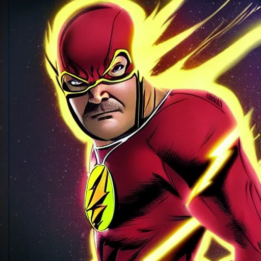 Image similar to jack black as the flash by dc comics