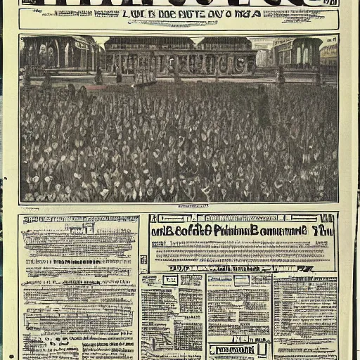 Prompt: newspaper front page from the 1 8 th august 1 9 0 3. highly detailed image, scan, 4 k.