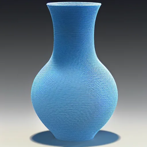 Prompt: FDM 3D printed vase, professional product photography, extremely beautiful, design award winner, pastel, dramatic lighting, chromatic filament, award winning, popular, 8k, 4k