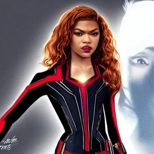 Image similar to zendaya as black widow