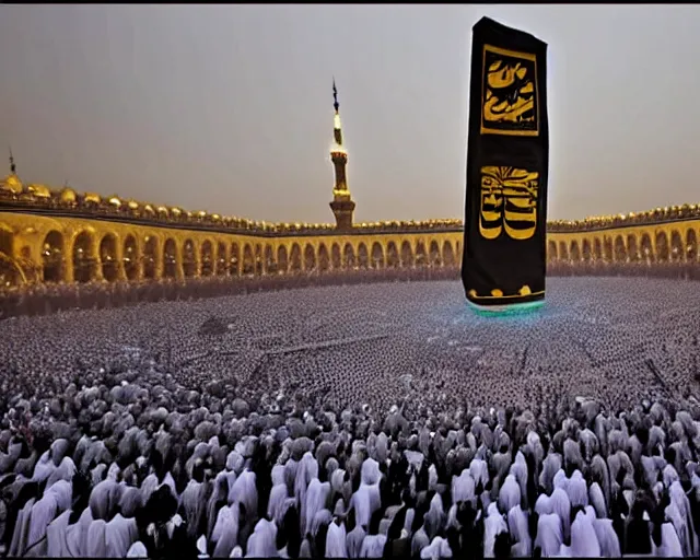 Image similar to alien invasion Kaaba