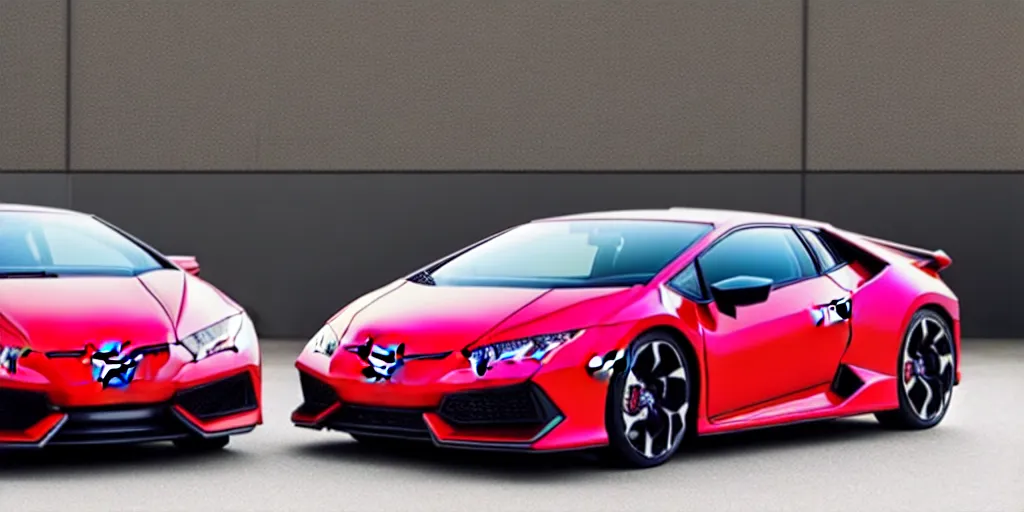 Image similar to honda civic in the shape of lamborghini huracan