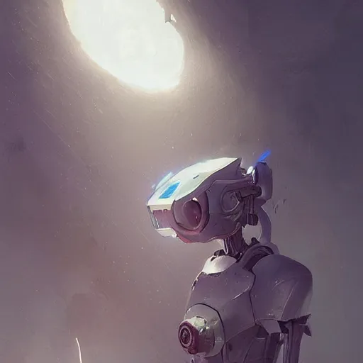 Image similar to 🤖🐈 ,Greg rutkowski, Trending artstation, cinematográfica, digital Art