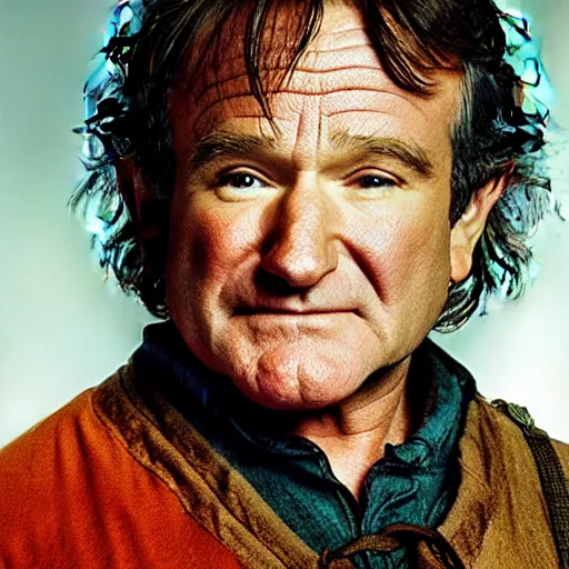 Prompt: Robin Williams as Bilbo Baggins 8k hdr