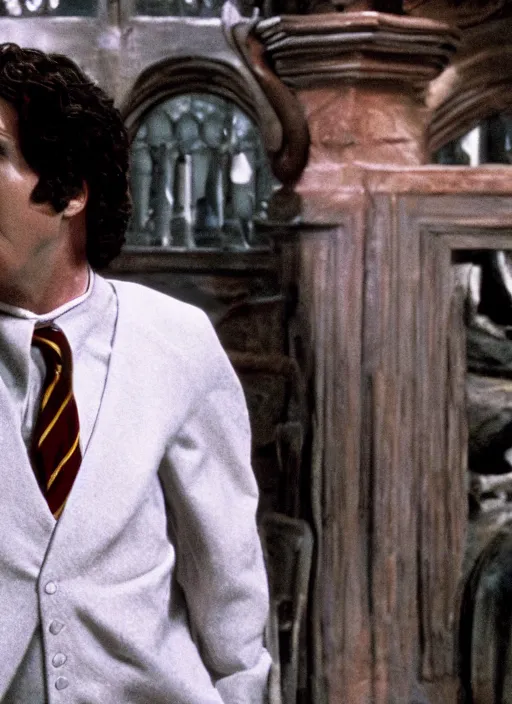 Prompt: will ferrell in harry potter, movie still frame, cinematic, 4 k