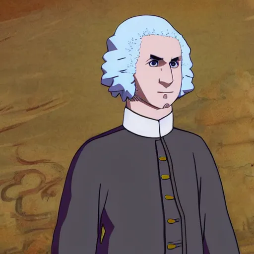 Prompt: george washington, naruto shippuden style