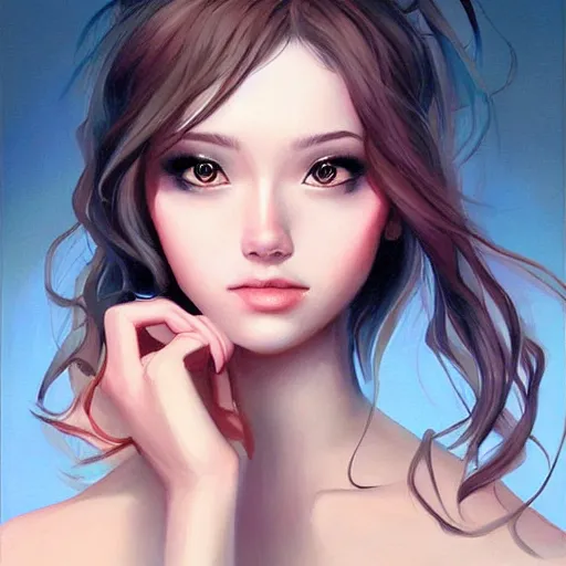 Image similar to a beautiful painting representative of the art style of artgerm