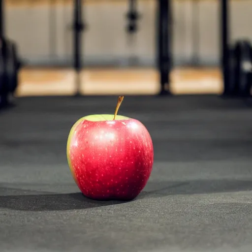 Prompt: an apple doing CrossFit, super detailed, hd image