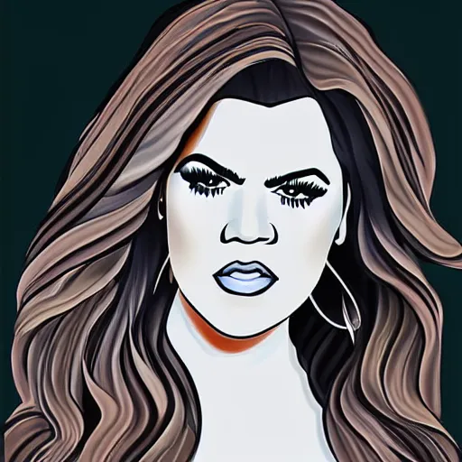 khloe kardashian caricature