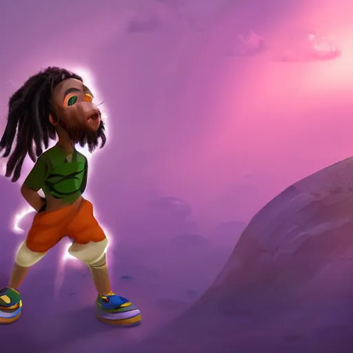 Prompt: Boy with dreadlocks, Disney's Encanto style, trending on artstation, ludicrous lighting, volumetric lighting, concept art, 4k, 8k, trending on artstation.