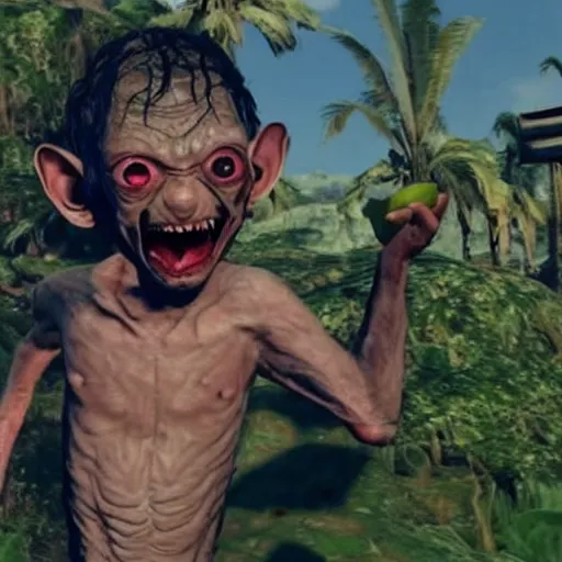 Image similar to Gollum eating watermelon gta v loading screen